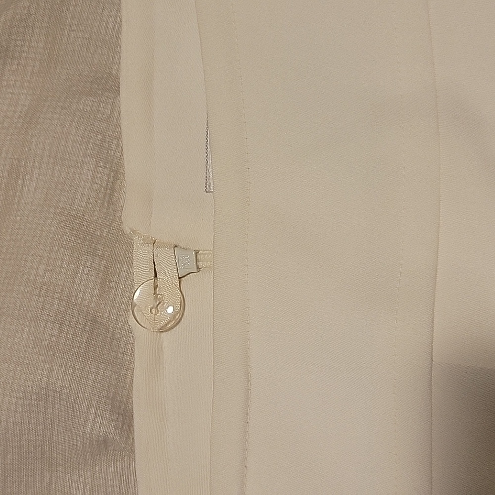 NWT Jacqueline Ferrar Winter White Womens Midi Skirt With Lining Size 12 Stretch - Picture 3 of 10